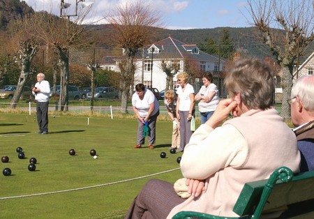 Outdoor Bowling Club at Ballater, Royal Deeside, Scotland